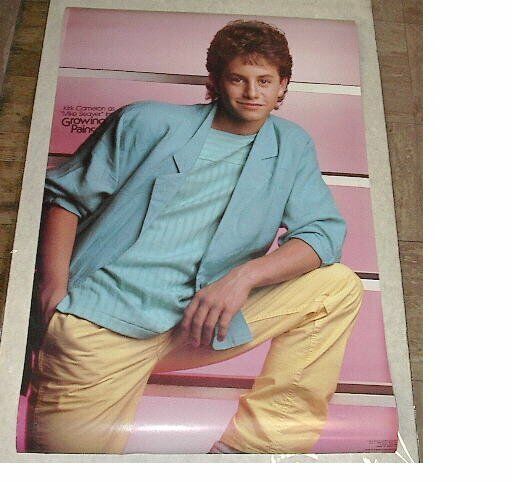 VINTAGE 1987 KIRK CAMERON POSTER 22x34 blue / yellow outfit Unused Growing Pains Без бренда