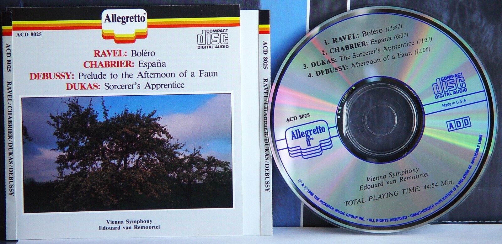 5 Classical CDs Beethoven Vivaldi Handel Ravel Chabrier Debussy Dukas Allegretto Без бренда - фотография #2