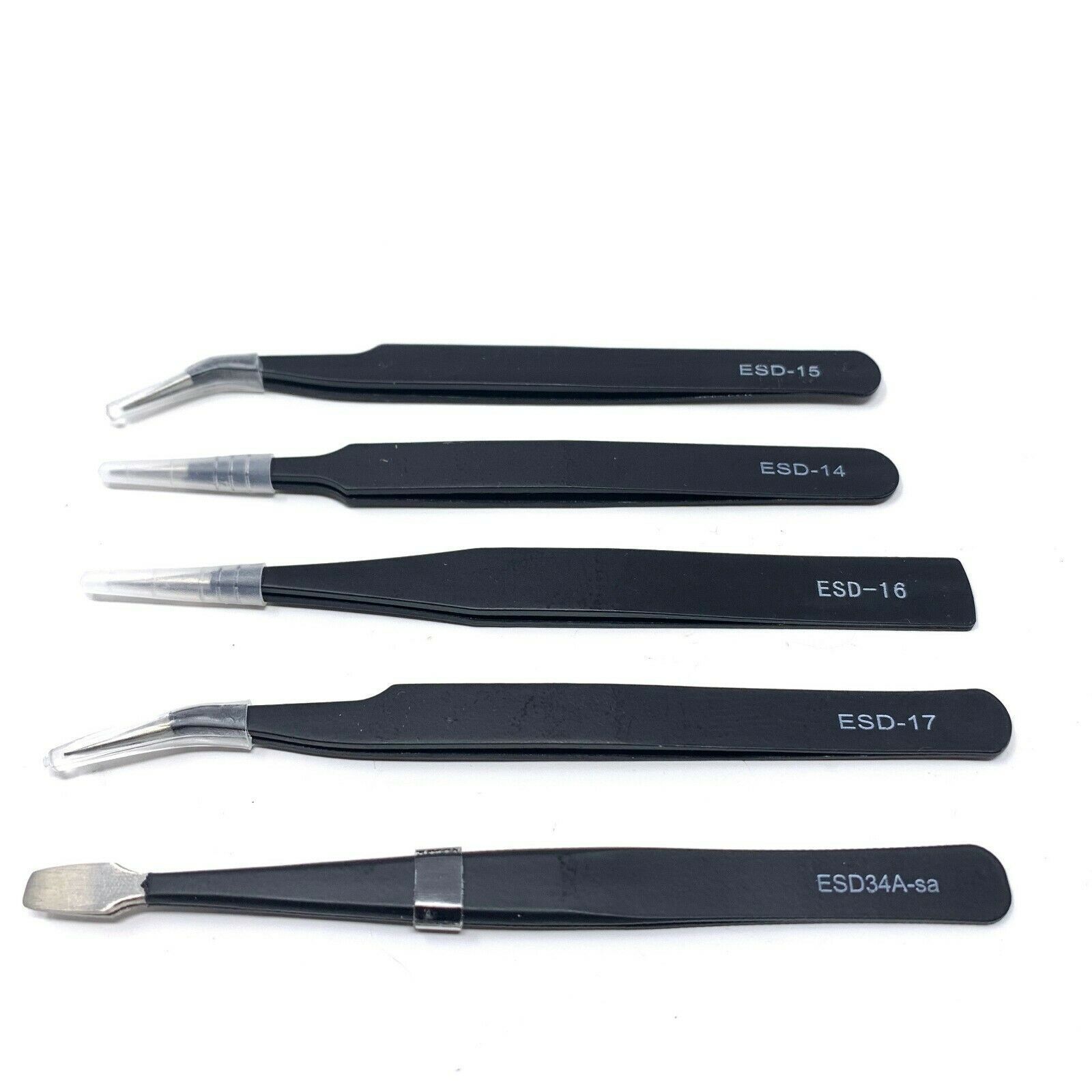 10pc ESD Tweezers Precision Set Stainless Steel For Electronics & Jewelry Repair Unbranded Does Not Apply - фотография #11