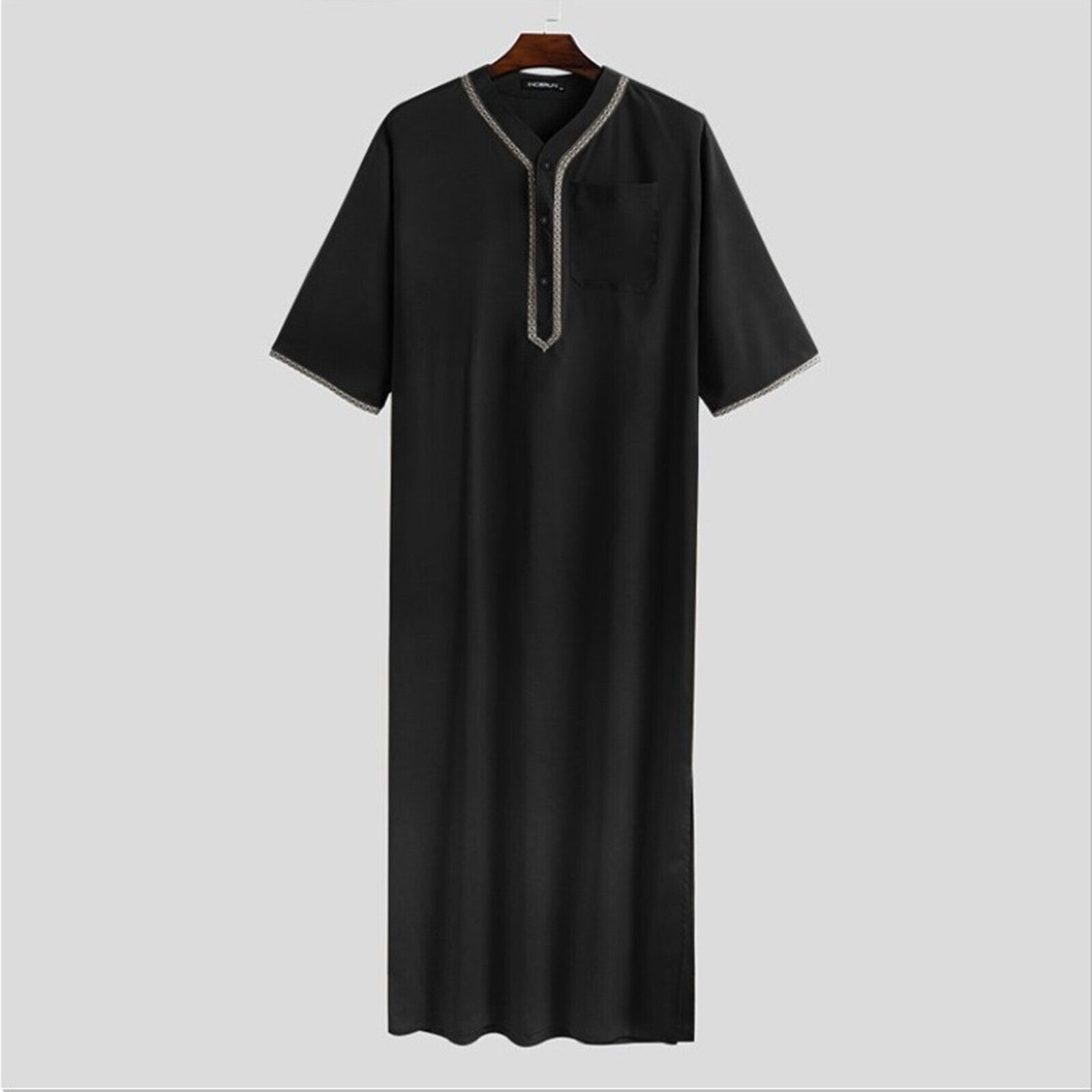 Mens Muslim Abaya Robe Thobe Saudi Dubai Jubba Long Kaftan Maxi Dress Islamic Unbranded Does Not Apply - фотография #5