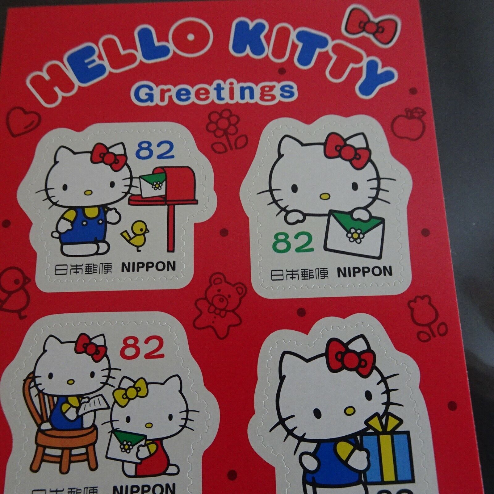 Hello KITTY KIKI LALA MY MELODY Sanrio Seal Stamp Full Sheet 82 JPY x10 Lot of 2 Без бренда - фотография #5