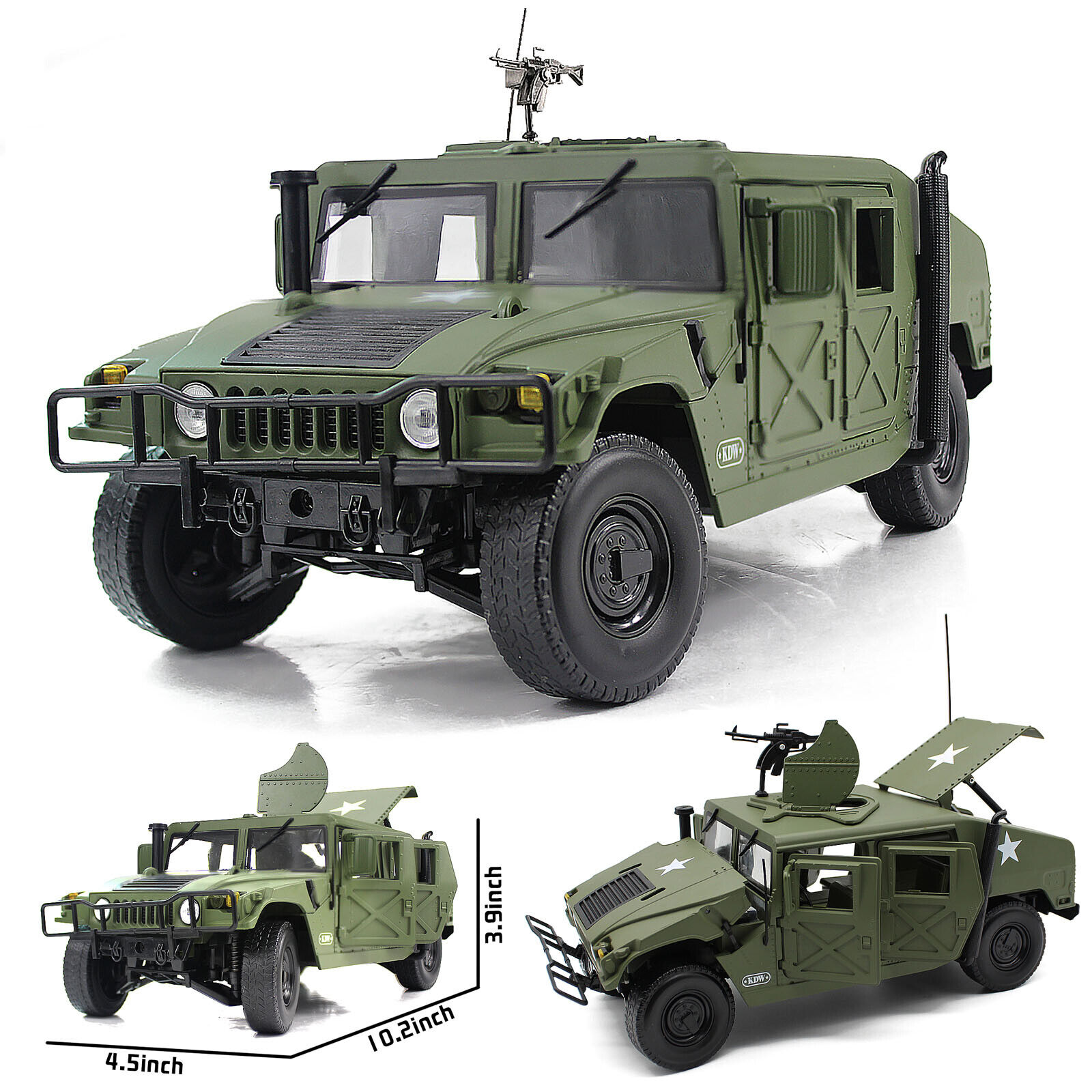 1:18 Hummer H1 Modified Armored Vehicle Alloy Car Model Diecasts Off-road Kids MOCAM Does Not Apply