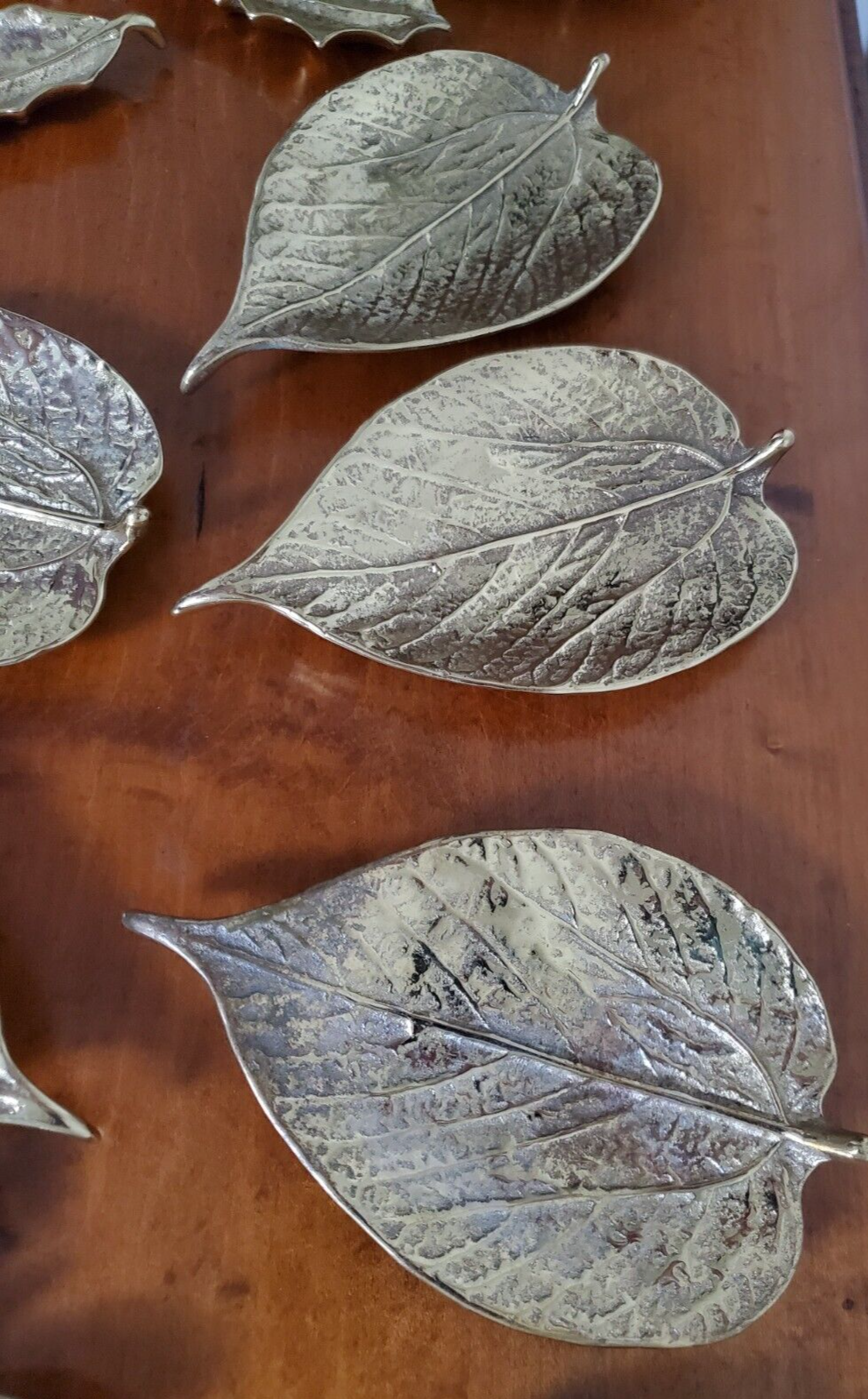 LOT of 13 Virginia Metalcrafters Leaves Trinket Dishes CW 3-27, 3-33 and 3-35 Без бренда - фотография #10