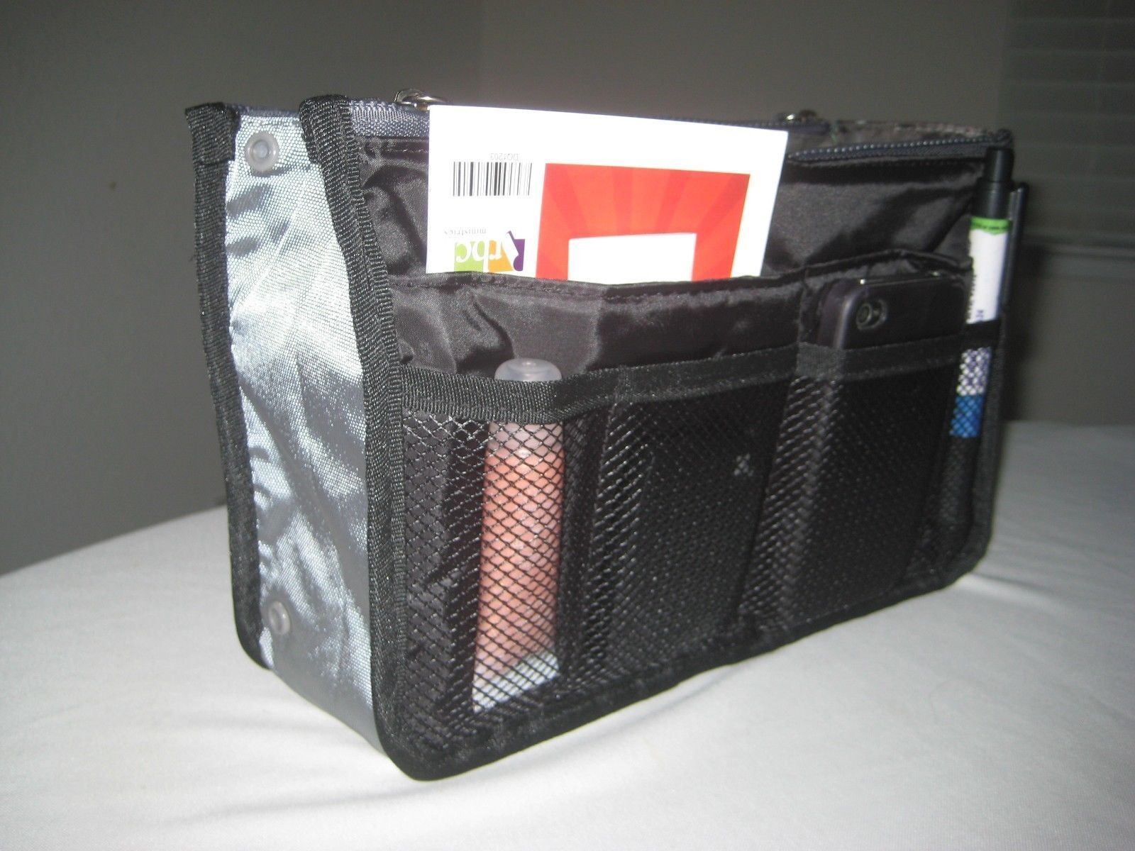 2 X Purse Organizer Insert Pack Women Travel Set Handbag Liner Tidy Dual GIFT  Unbranded - фотография #2