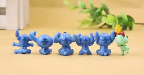 12Pcs/SET Cute Disney Lilo & Stitch Scrump Mini Action Figures PVC Toys Dolls Disney - фотография #4