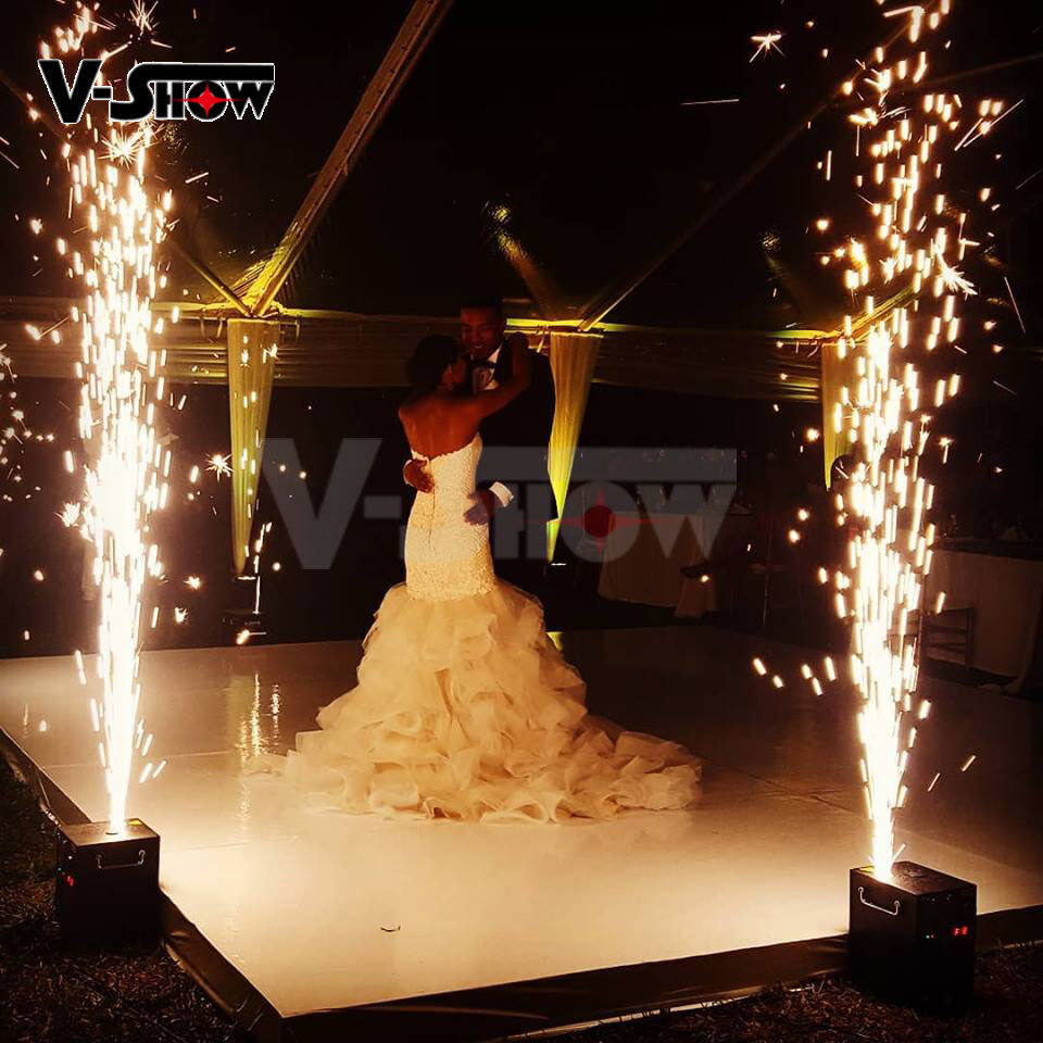 V-Show 2PCS 650W Mini Cold Spark Firework Machine Stage Effect With Case+10 Bags V-SHOW Does Not Apply - фотография #6