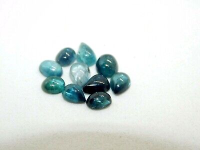 10 Pieces Wholesale Lot Natural Blue Paraiba Tourmaline Cabochon Loose Gemstones Unbranded - фотография #3