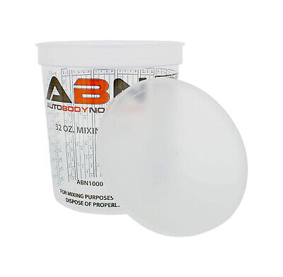 ABN Quart Paint Mixing Cup Lids 12pk - Clear Plastic Resin Mixing Cup Lids ABN 8439_12PACK - фотография #3