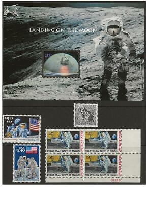 FIRST MAN ON THE MOON SPECIAL COLLECTION INC RARE SOUVENIR SHEETS US STAMPS MINT Без бренда
