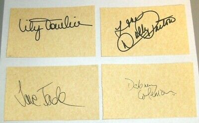 Autographed Parton Dabney Fonda Tomlin Printed Cards Lot 9 to 5 Movie Reprints Без бренда