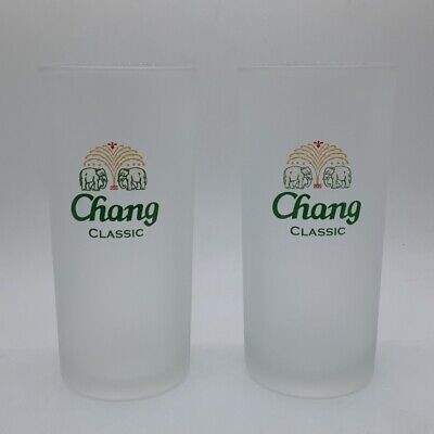 Set 2 of CHANG Beer Glass 5.5" Classic Original Rare Collectible Pint Glasses  Chang - фотография #7