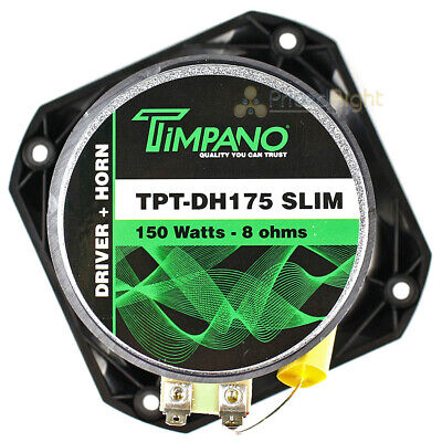 2 Pack Timpano Slim Compression Horn Driver 150 Watts Max 1" VC 4x4" DH175 SLIM Timpano TPT-DH175SLIM - фотография #6