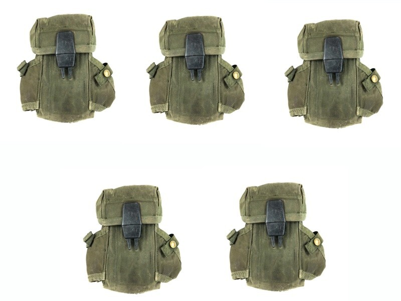 5 USGI M1972 Small Arms Ammunition Cases Vintage ALICE Ammo Pouches Без бренда 8465-001-6482
