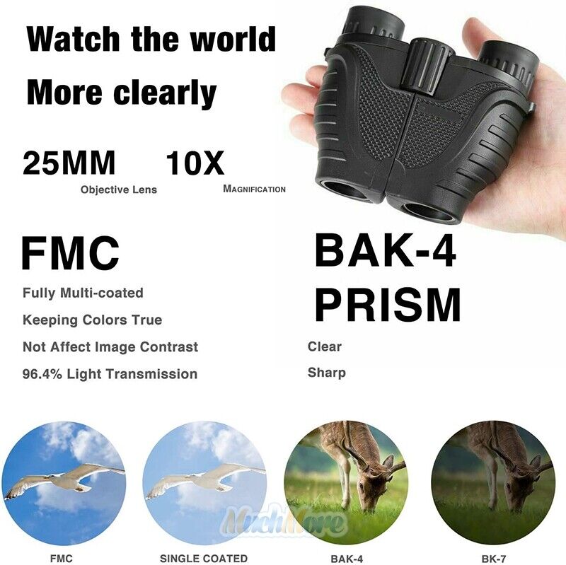 2Packs 10X25 Zoomable Binoculars with Night Vision BAK4 High Power Waterproof US MUCH Does not apply - фотография #3