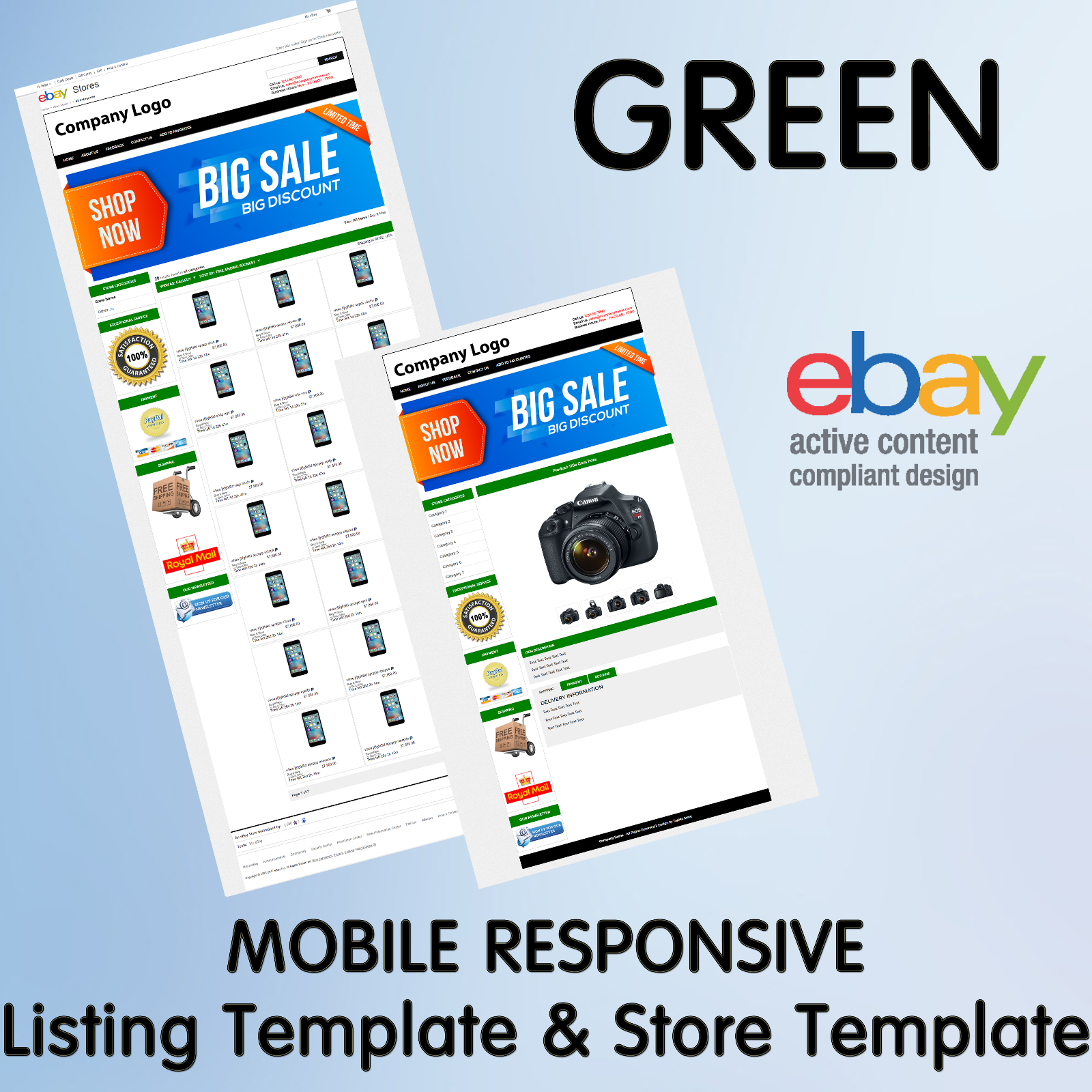 Ebay Template Store Design Listing Responsive Custom Professional Mobile HTML Без бренда - фотография #5