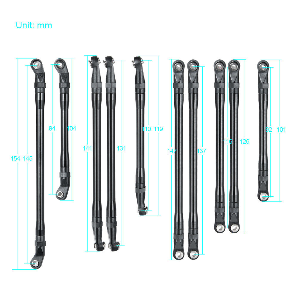 10PCS Metal Linkage Link Rod End for 1/10 RC Crawler Axial SCX10 II 90046 90047 AXSPEED Does Not Apply - фотография #7