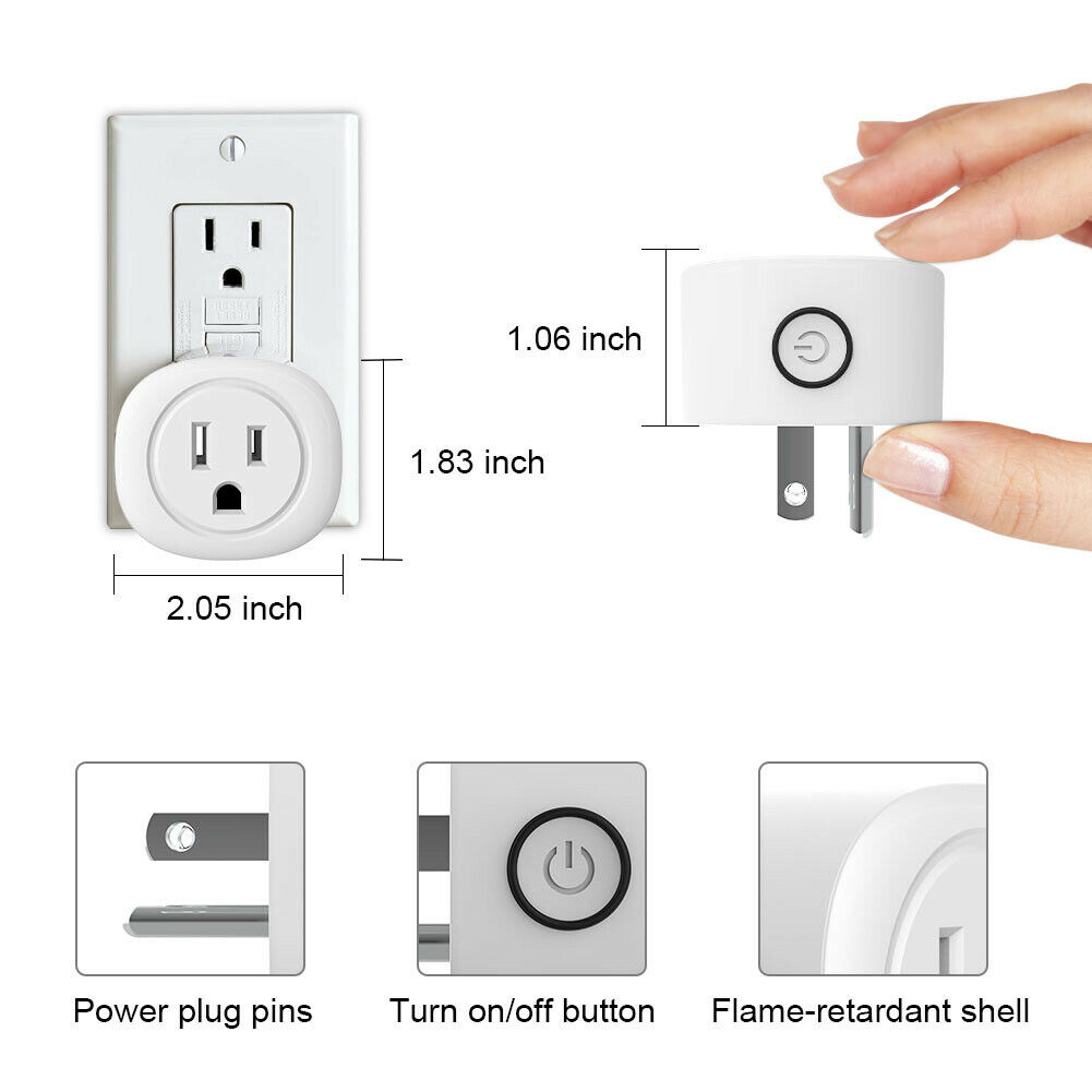 3Pack Smart WIFI Plug Switch Outlet Alexa Echo Google Home Remote Voice Control  Kootion Does Not Apply - фотография #2