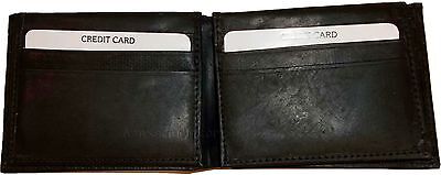 Lot of 3. Man's Wallet. Bi fold Leather Wallet 12 Credit Cards 2 IDs Suede lined Unbranded - фотография #3