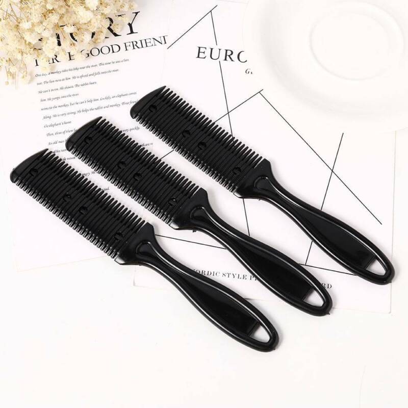 3X Hair Thinning Cutting Trimmer Razor Comb With Blades Hair Cutter Comb Top Unbranded Does not apply - фотография #6