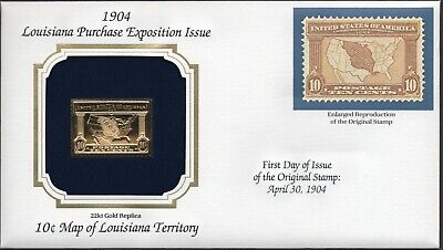 1904 Louisiana Purchase Ex Issue U.S Golden Replicas of Classic Stamps. Set of 5 Без бренда - фотография #5