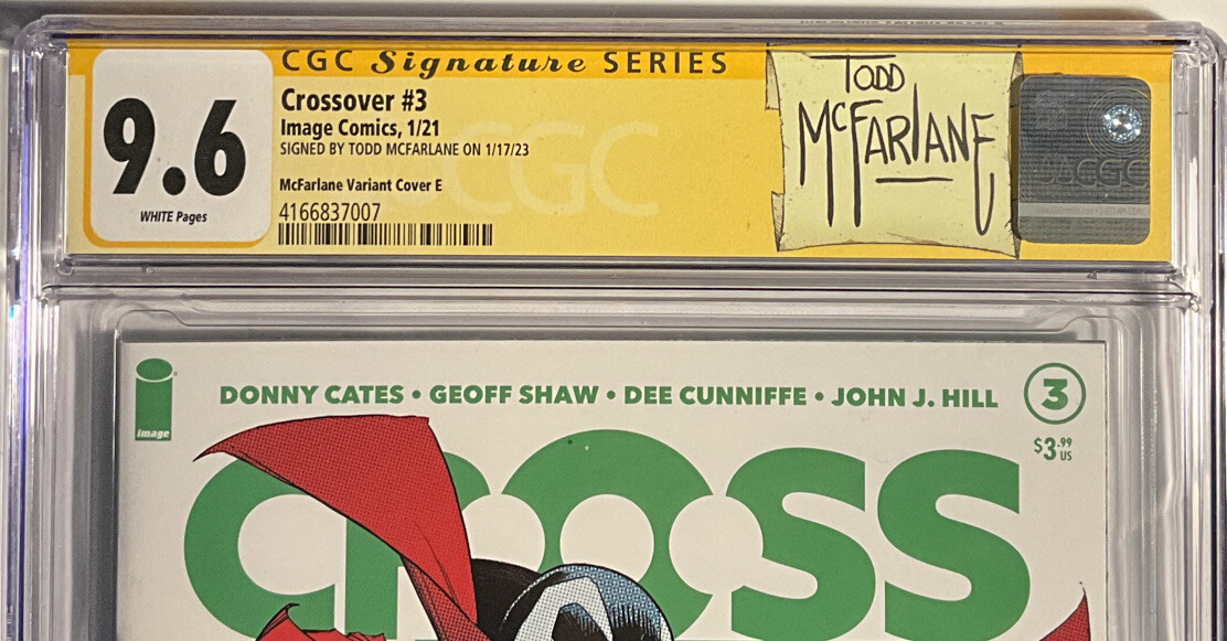 Crossover #3 CGC SS 9.6 signed TODD MCFARLANE of Spawn, story by Donny Cates NM Без бренда - фотография #2