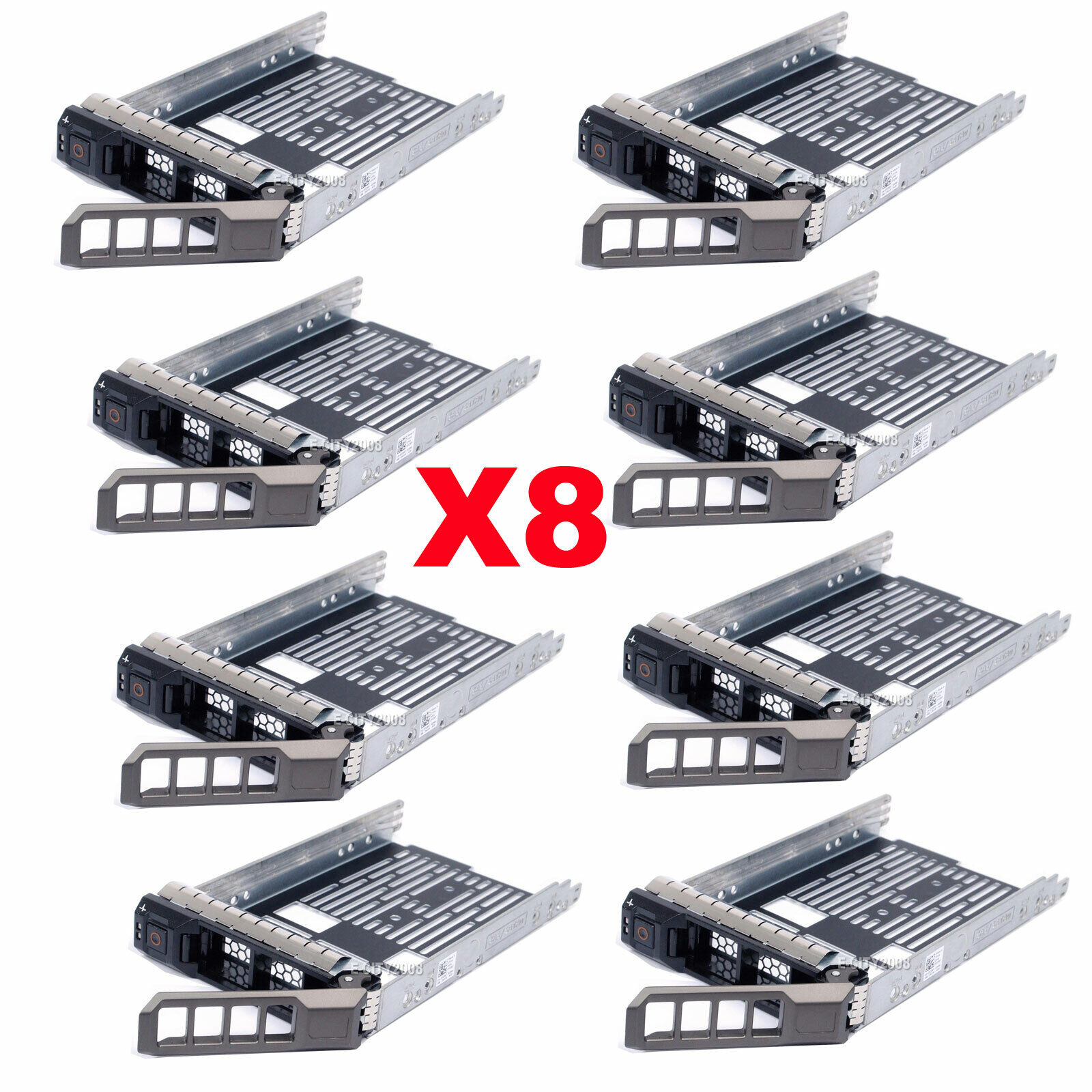 Lot of 8, 3.5" LFF SATA SAS Hard Drive Tray Caddy For Dell PowerEdge R720 R720xd Unbranded F238F 0F238F