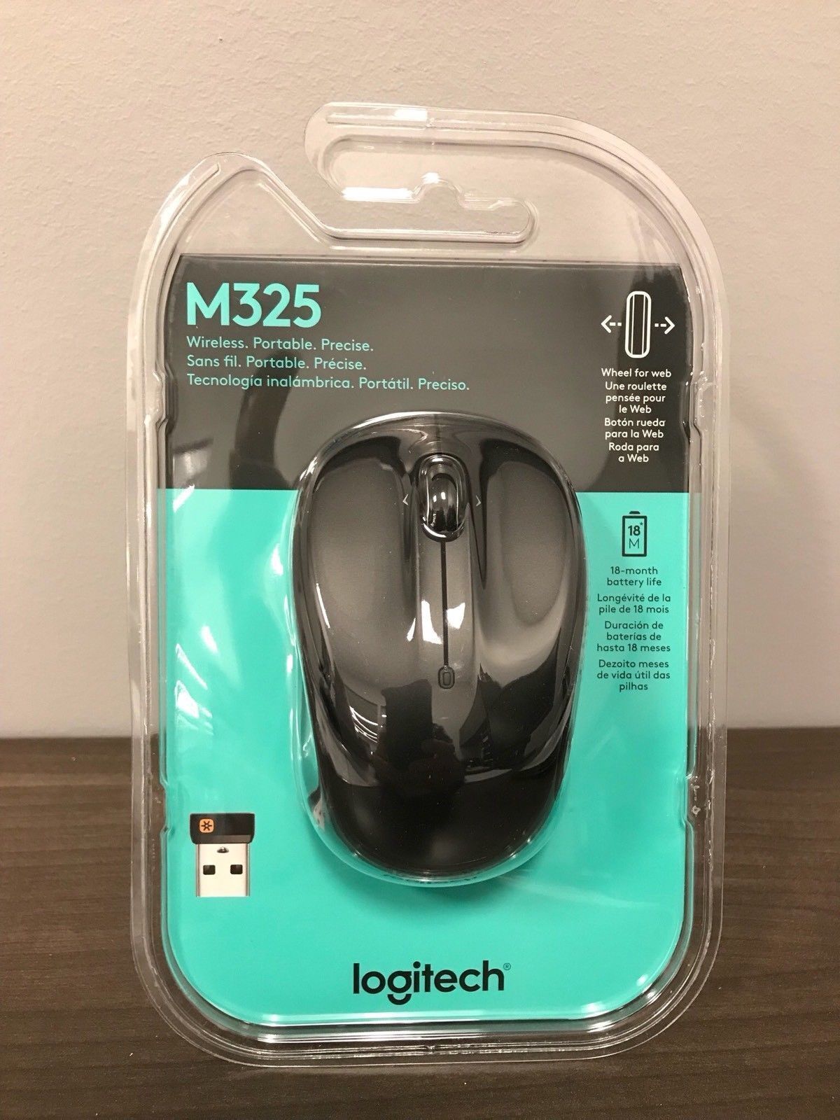 Logitech M325 Optical Wireless Mouse - Black 910-002974 Logitech 910-002974 - фотография #4