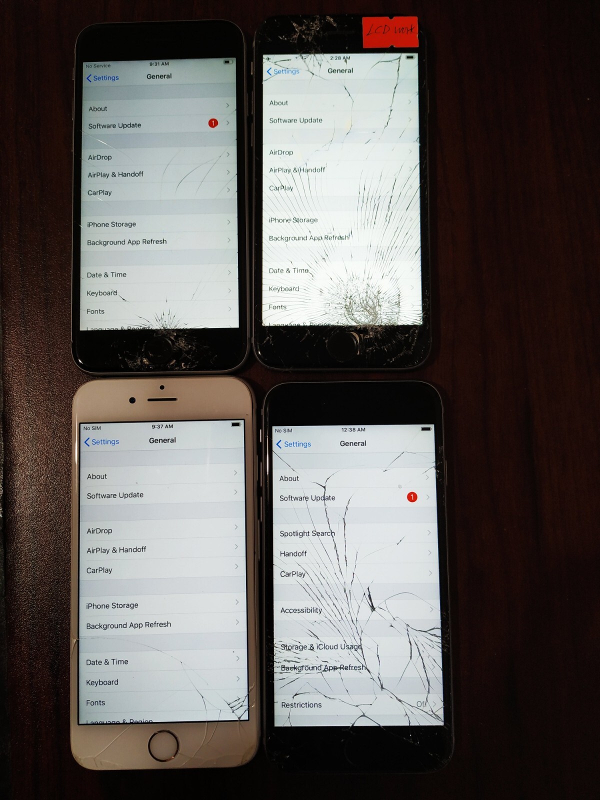 Lot of 4 Apple iPhone 6S 32GB ( Verizon/ T-Mobile  ) Silver for parts Apple Apple iPhone 6s - фотография #9