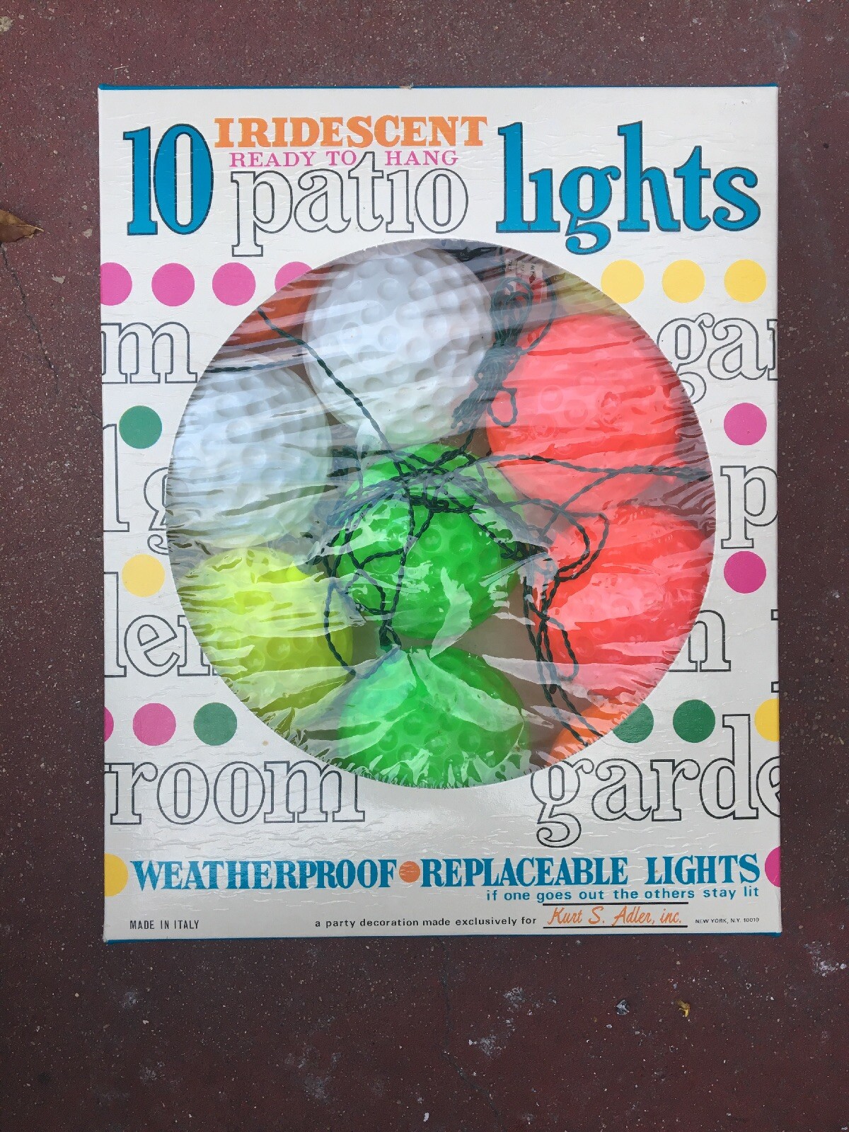 Vintage Kurt S. Adler Golf Ball Party Patio Lights 10 Lights Bright Waterproof Без бренда - фотография #4