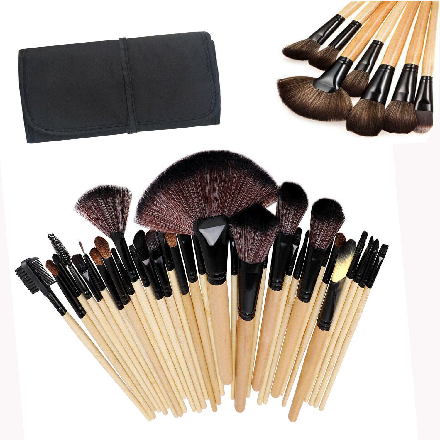 32PCS Professional Make up Brushes Set Cosmetic Tool Kabuki Makeup+Luxury Bag US YUWAKU Does not apply - фотография #11