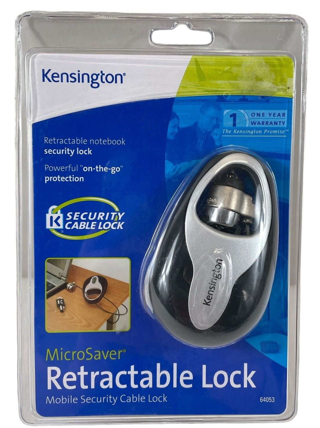 KENSINGTON MicroSaver Retractable Lock 64053 Sealed NEW Kensington 64053