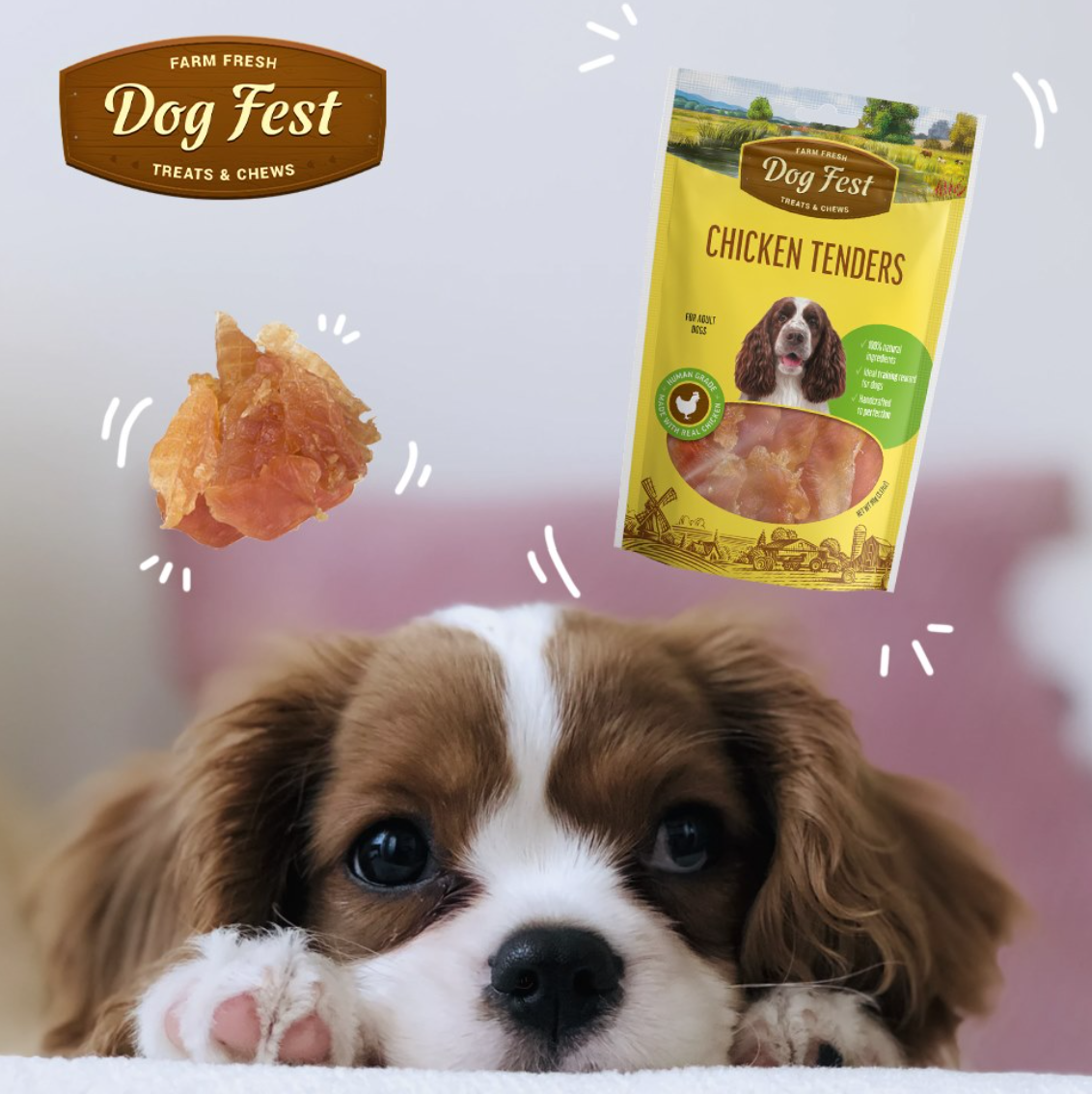 CHICKEN TENDERS (Pack of 2) - High Protein Chicken Dog Treats from Dog Fest Dog Fest - фотография #11