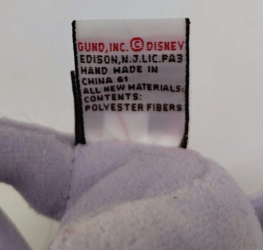 2 GUND Classic Pooh EEYORE Plushes - 3" Christmas Ornament & 6" Bean Bag Style Gund LIC.PAB; 29K67 - фотография #8