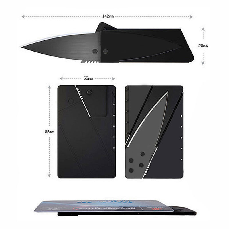 300x Credit Card Knives folding wallet thin pocket Survival sharp micro knife Credit Card Knife Classic - фотография #6