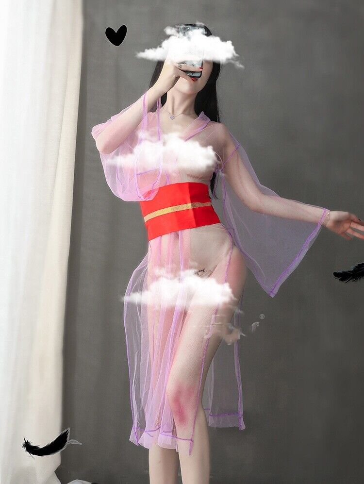 US?Women Sexy Lingerie Babydoll Nightdress Transparent Sleepwear Bathrobe Suit Unbranded - фотография #6