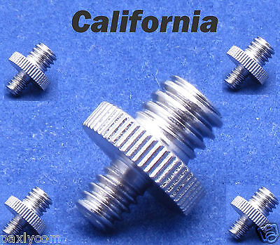 Lot 5 x Screw 1/4" Male to 3/8" Male Threaded Convert Adapter Flash Tripod Mount Paxly Does Not Apply