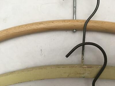 Lot of 3 Vintage / Antique Wood & Wire Clothes Hangers All Different Без бренда - фотография #4