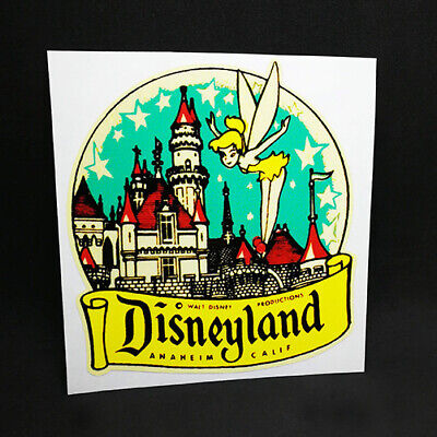 Disneyland Tinkerbell Decal / Vintage Style Vinyl Travel Sticker, Luggage Label Без бренда