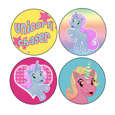 UNICORN button set pin horse pony love heart cute colorful mythical creature Без бренда