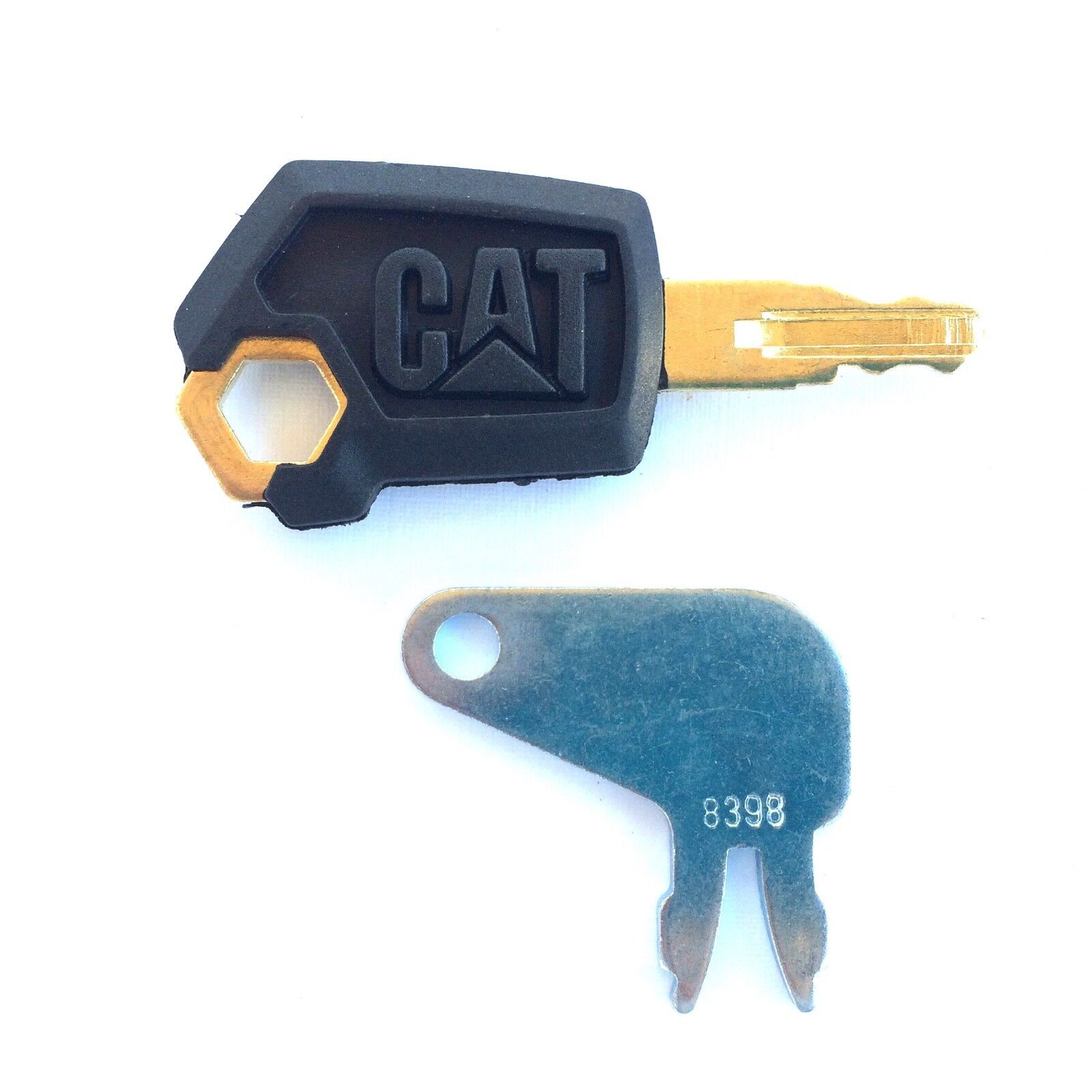 CAT - Caterpillar Equipment Key Set Ignition and Master Disconnect with Logo CAT 8398 & 5P-8500