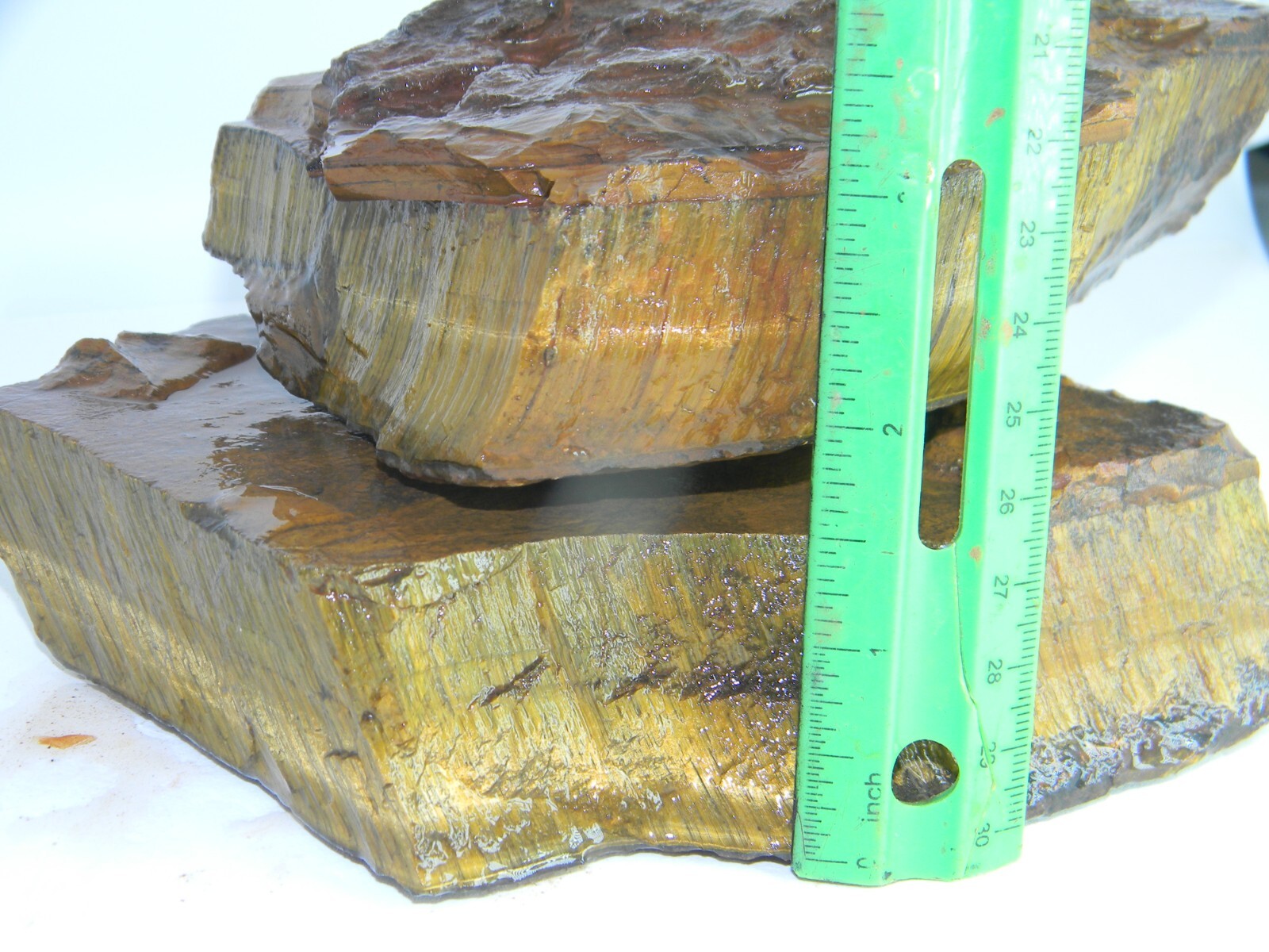 6 lbs Thick Slab Gold Premium Tiger Eye Rough Two Slabs #118 Без бренда - фотография #2