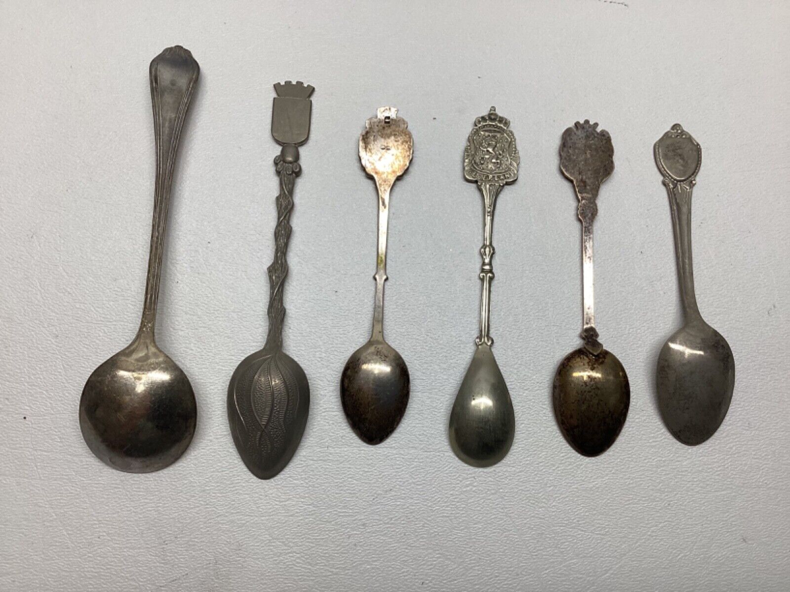 Vintage LOT of 10 Vintage Collector Souvenir Spoons World and USA FORT - фотография #4
