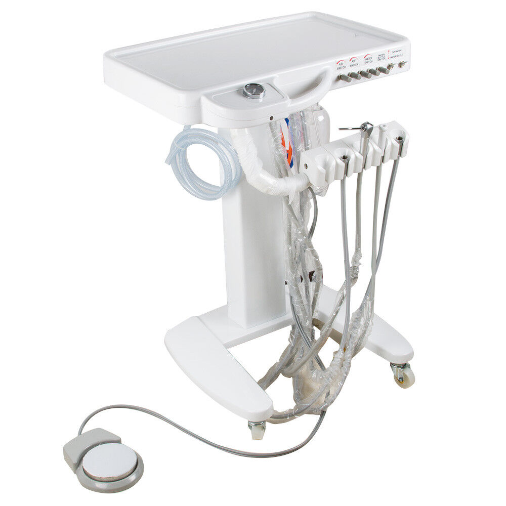 Portable Dental Delivery Unit System 4Hole Syringe Cart  + 4H LED High Handpiece Denshine 180779 - фотография #3