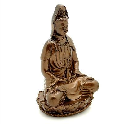 KWAN YIN STATUE 3" Buddhist Goddess HIGH QUALITY Bronze Resin Deity Guan Quan Без бренда - фотография #3