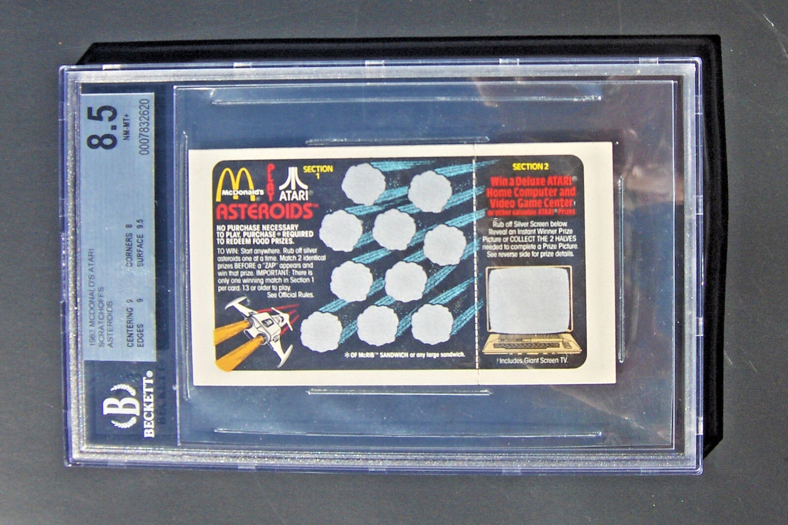 LIMITED VERY RARE 1982 Graded  (4) 8-8.5 Cards UNSCRATCHED SET - Atari McDonalds Без бренда Not Applicable - фотография #2