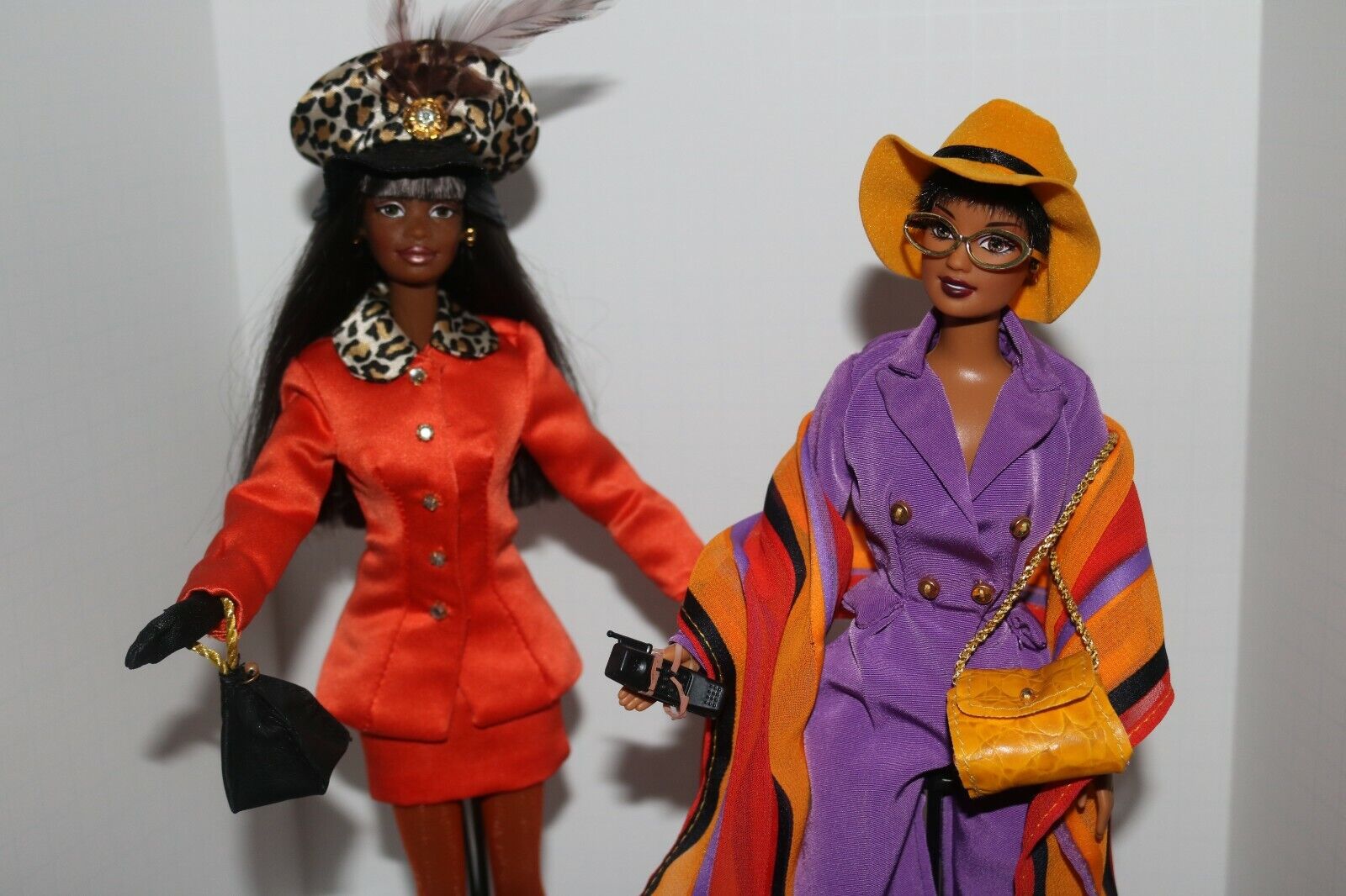 Fashion Savvy Tangerine Twist & Uptown Chic * Open Box Display Barbie Dolls * Mattel