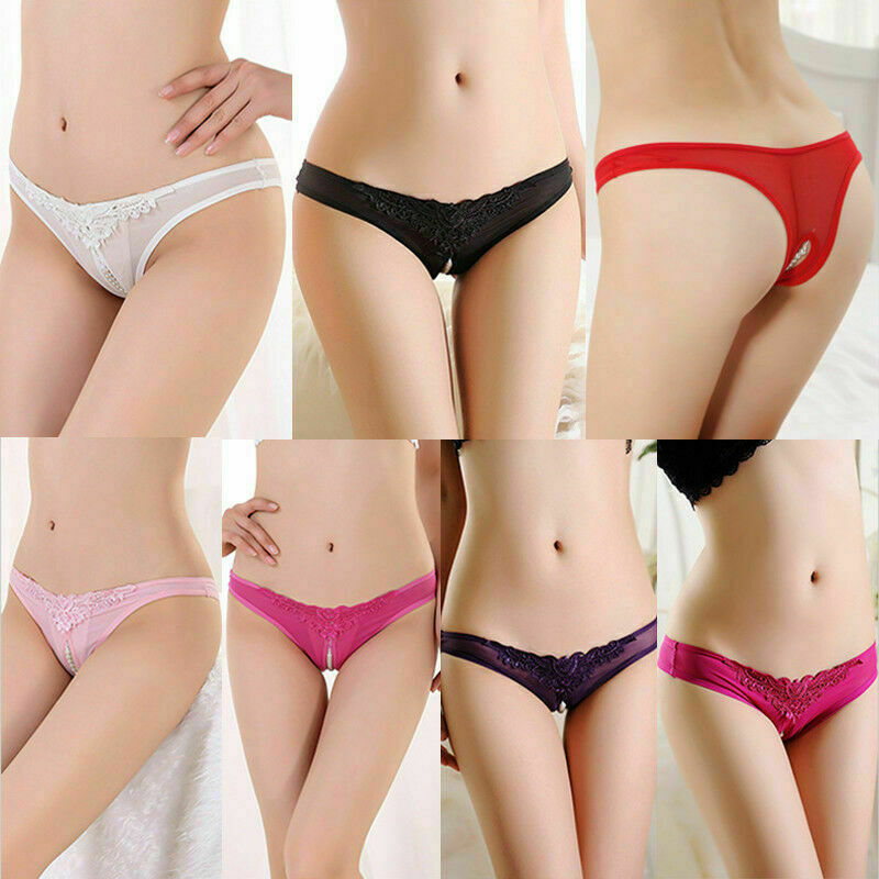 Women Sexy Lace Pearl Briefs Lingerie Knickers G-string Thongs Panties Underwear Unbranded Does not apply - фотография #3
