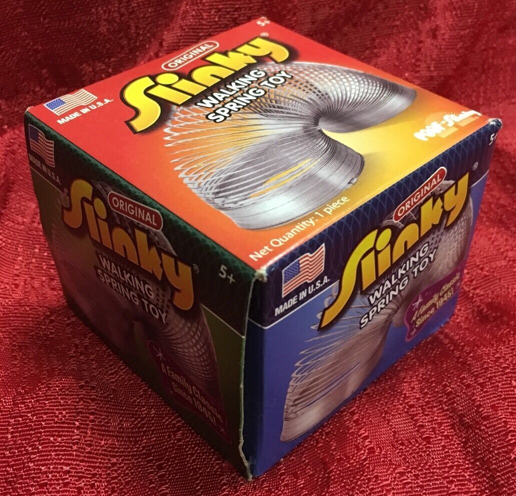 Original Metal Slinky Great Classic Toy Fun For Girl & Boy! Full Size 2.5 x 2.5" Power Spring - фотография #2