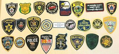 LQQK *(25)* TWENTY-FIVE ALL DIFFERENT U.S. POLICE MIXED LOTS PATCHES  PATCH j A Без бренда