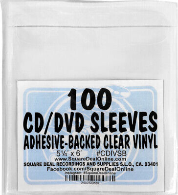 (1000) Adhesive Backed CD Plastic Booklet Disc Display Sleeves Inserts #CDIVSB Square Deal Recordings & Supplies CDIVSB - фотография #4